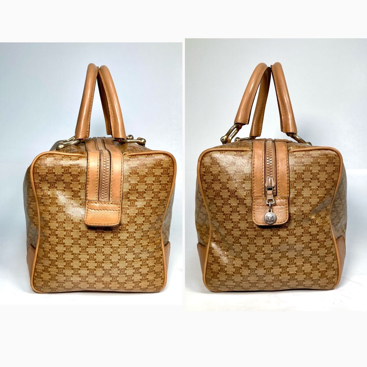 CELINE】オールドセリーヌ マカダム柄 ミニボストン ボストン CELINE】オールドセリーヌ マカダム柄 ミニボストン ボストン