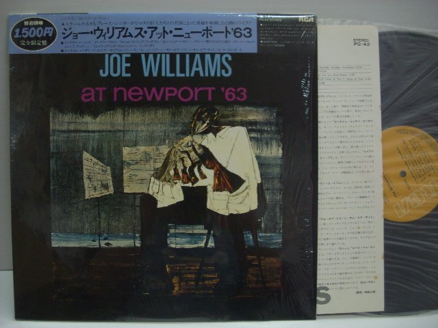 [帯付LP] JOE WILLIAMS ジョー・ウィリアムス / AT NEWPORT '63 アット・ニューポート '63 国内盤 RVC株式会社 PG-42 ◇r50626_画像1