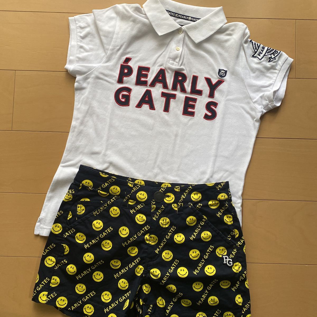 パーリーゲイツ PEARLY GATES ショートパンツ ニコちゃん ネイビー