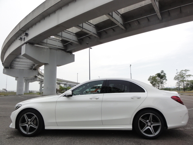 [ translation equipped therefore cheap!]H26 year C180AVG#AMG line # white # radar Sfty# leather exclusive PKG#1 owner # inspection H31 year 9 month #