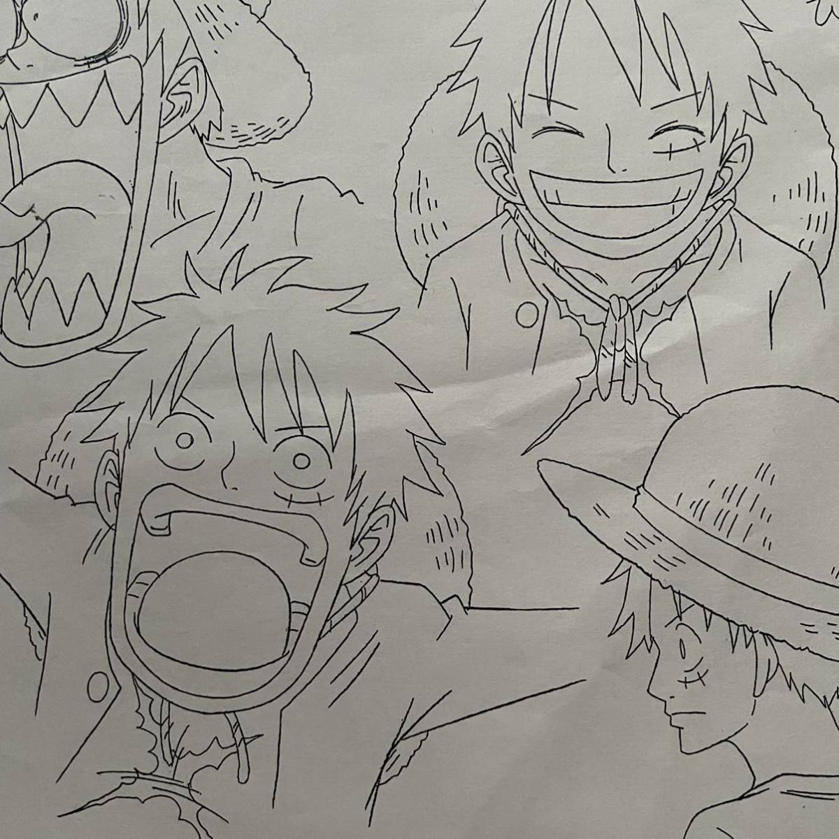 決定稿 1枚 設定資料 モンキー・D・ルフィ Monkey D. Luffy 表情集 facial expression 麦わら帽 原画 作画 絵コンテ ワンピース ONE PIECE_画像8