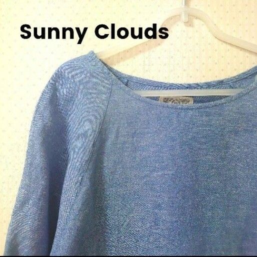 Sunny Clouds　サニークラウズ　コットンリネン　袖リボン　ブラウス