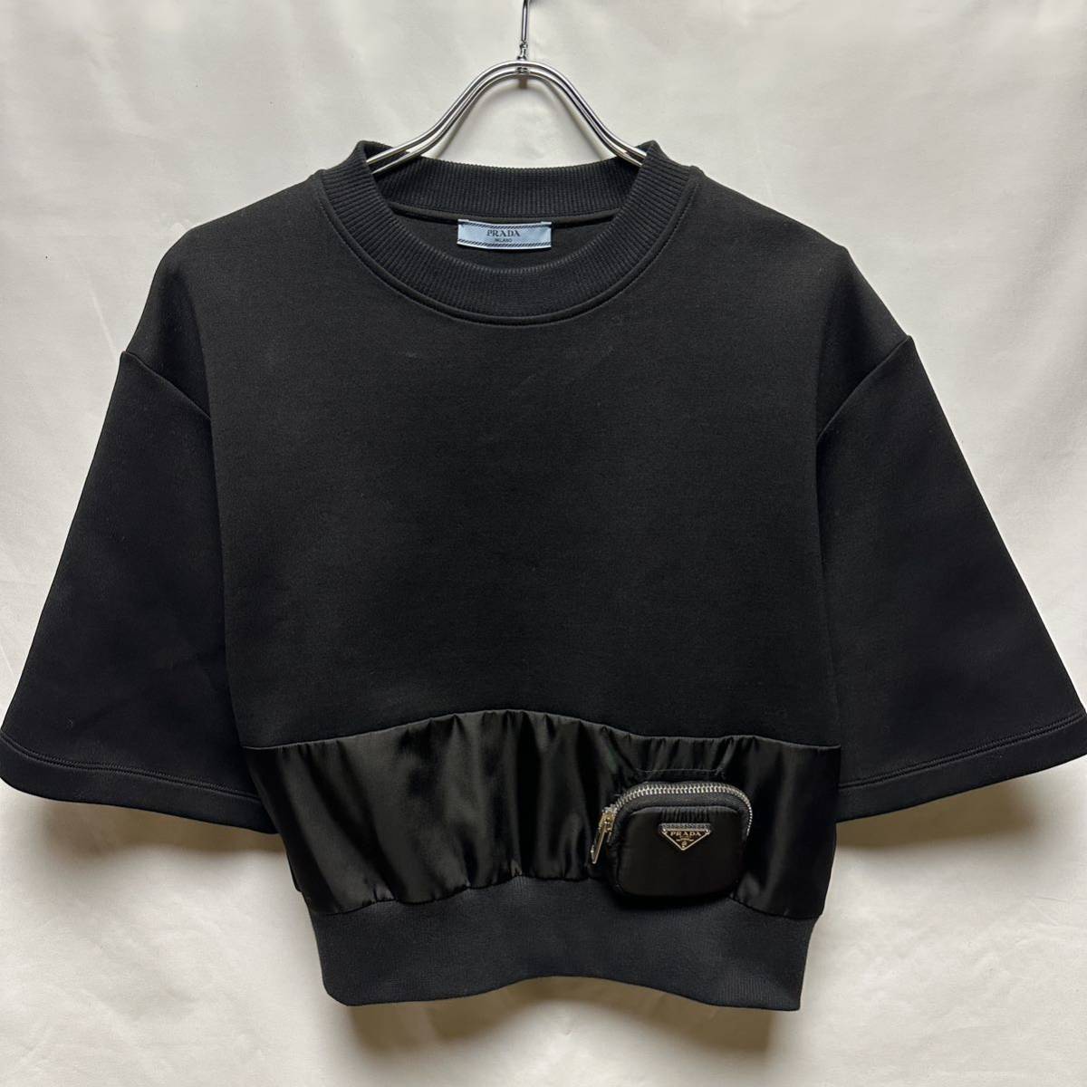 希少◇PRADA プラダ Tシャツ 2020年 トライアングルプレート ポーチ