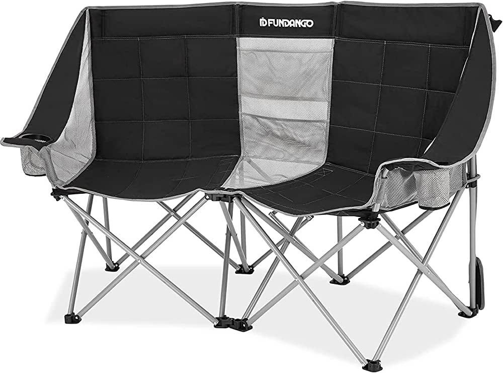 アウトドア チェア 二人掛け キャンプチェア 折りたたみ 椅子 耐荷重200kg カップルチェア 幅137cm ダブル ソファチェア
