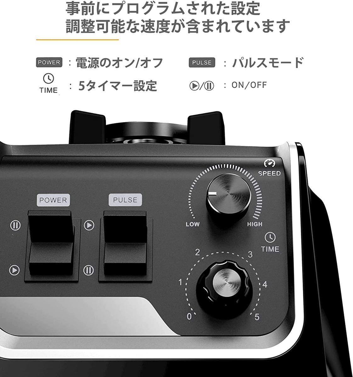 ミキサー 2L ブレンダー 多機能 業務用ブレンダー 家庭用 1400W ハイパワーブレンダー 45000RPM高速回転 過熱保護 水洗い可能 操作簡単