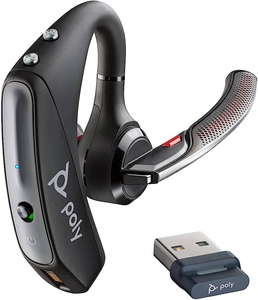 Voyager 5200 UC Bluetooth ワイヤレスヘッドセット 片耳 モノラルイヤホンタイプ PC接続用 BT700ドングル 専用充電