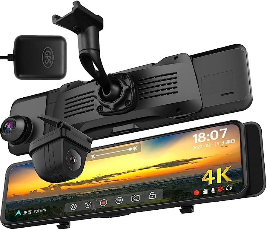 ズーム機能追加】【 唯一 4K + Type C + 純正ミラー交換 】ニコマク ドライブレコーダー ミラー型 前後カメラ AS-5 Pro 2023年4月更新