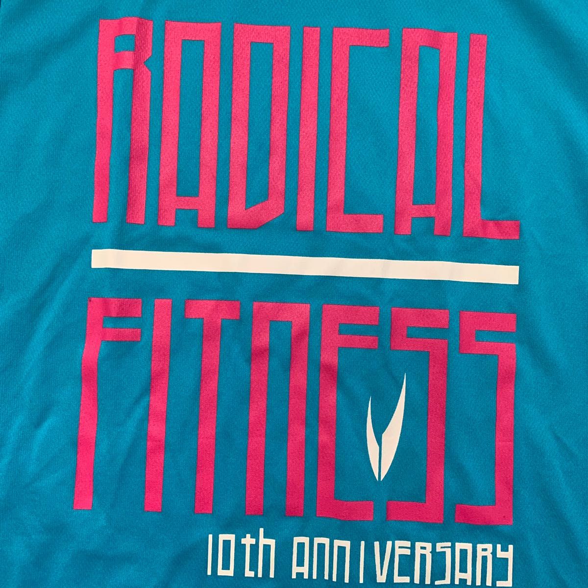 着用浅【超美品】《ラディカルフィットネス 》10th アニバーサリー トップス　radical fitness ブルー　メッシュ