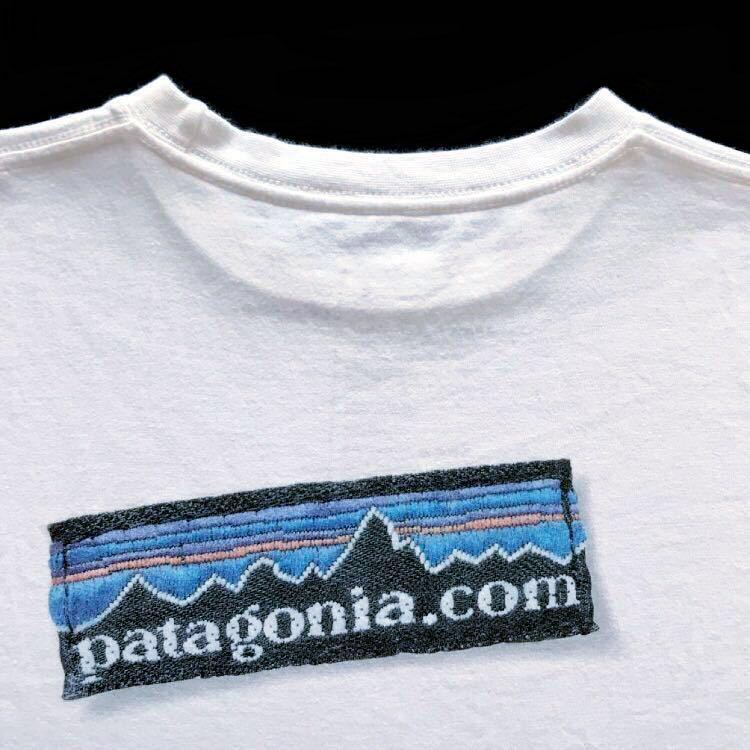 00s patagonia パタゴニア URLロゴ 両面プリント Tシャツ 半袖 white