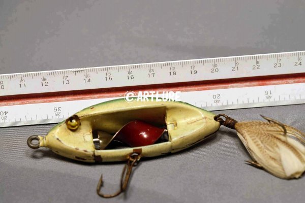 VINTAGE CHIPPEWA WOODEN LURE 3' C1914年 (1001-386) FROST,C VINTAGE CHIPPEWA WOODEN LURE 3' C1914年 (1001-386) FROST,C