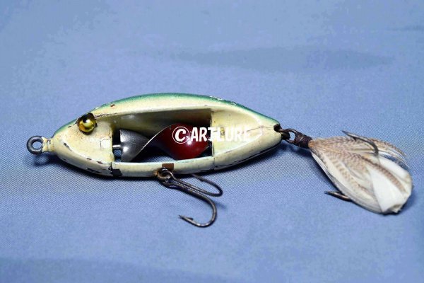VINTAGE CHIPPEWA WOODEN LURE 3' C1914年 (1001-386) FROST,C VINTAGE CHIPPEWA WOODEN LURE 3' C1914年 (1001-386) FROST,C