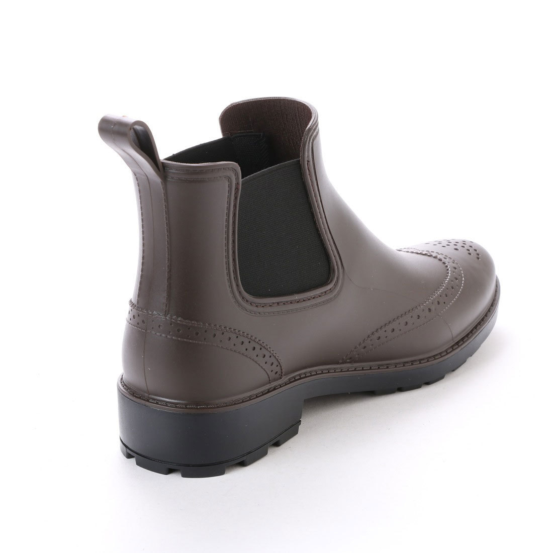 [ new goods unused ] side-gore rain boots Brown men's M tea color 16033