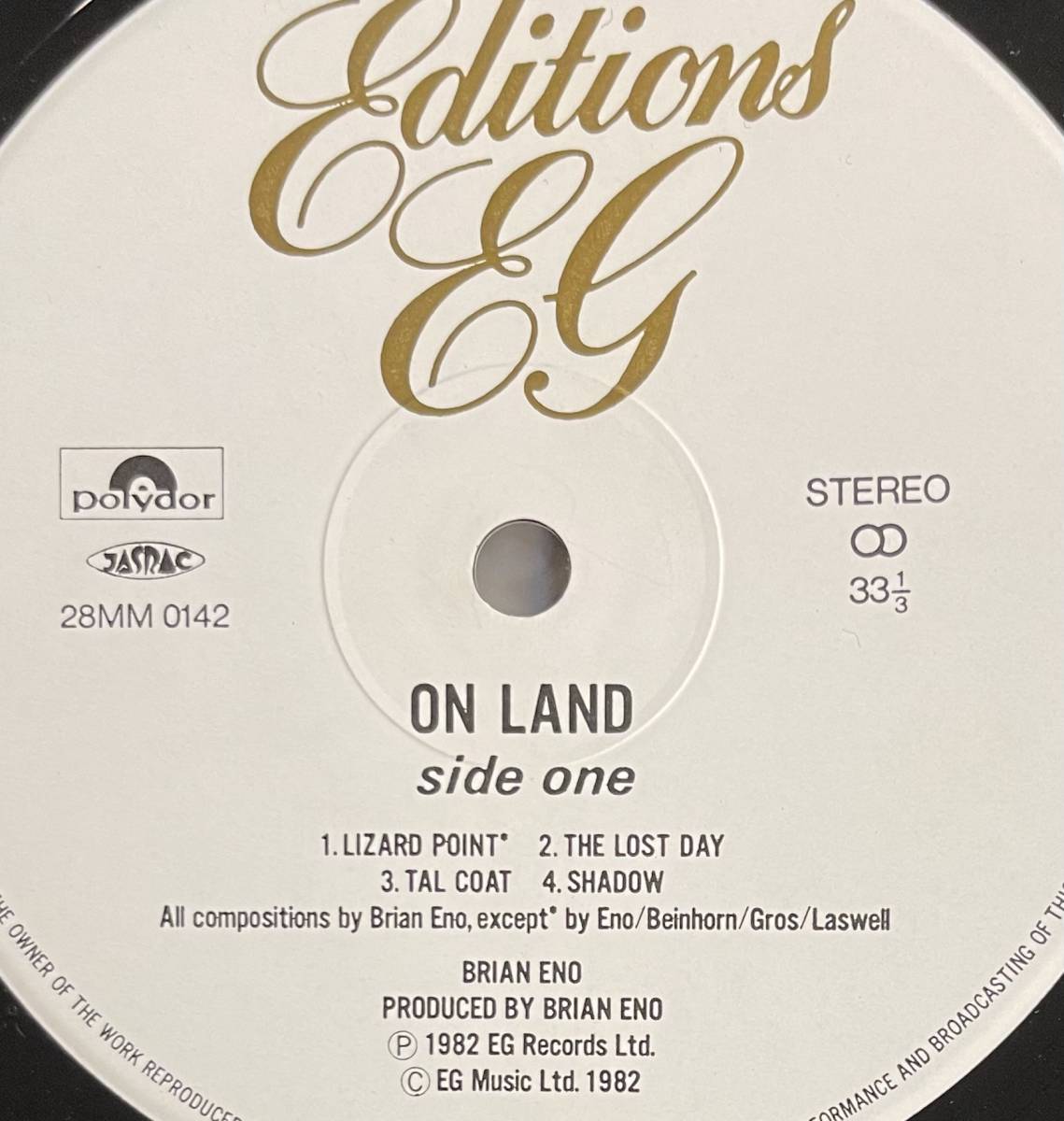 LP ブライアン・イーノ Brian Eno オン・ランド On Land_画像3