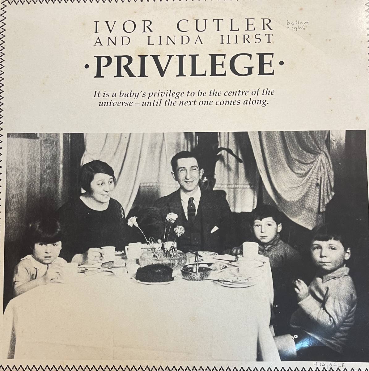 LP IVOR CUTLER & LINDA HIRST Privilege Steve Beresford David Toop Rough Trade 一般