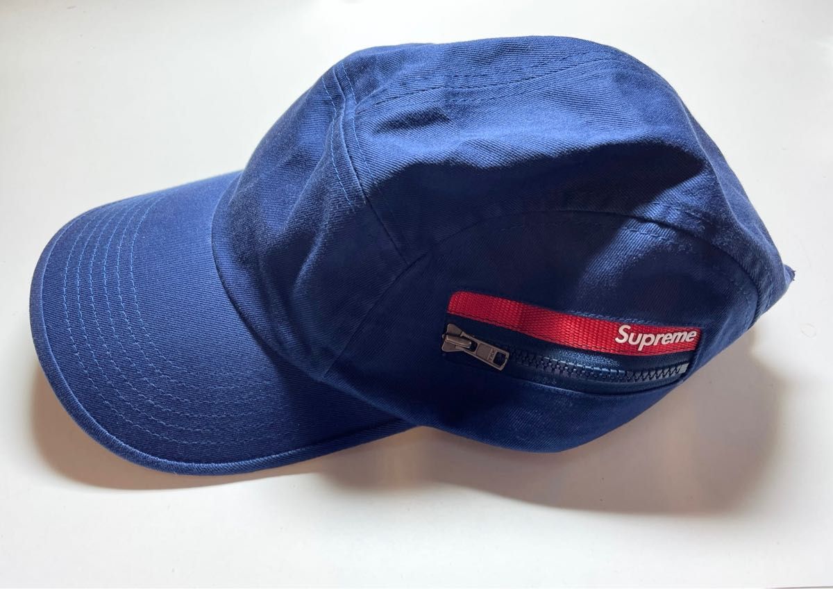 【Supreme】2022ss Zip Pocket Camp Cap Navy