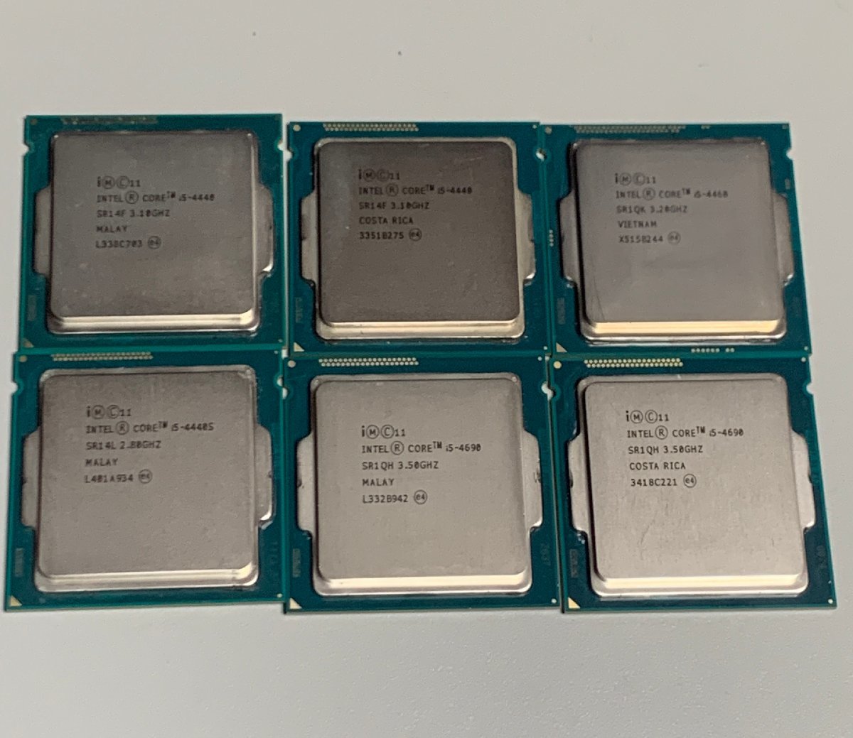 【動作品】中古 Intel CPU 第4世代i5シリーズ 6枚セット / i5-4440 2枚 i5-4460 i5-4440S i5-4690 2枚 / LGA1150_画像1