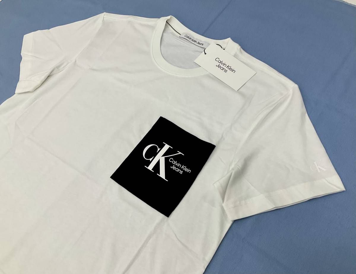 カルバン クライン ジーンズ ロゴ Tシャツ 01A22 Lサイズ ホワイト