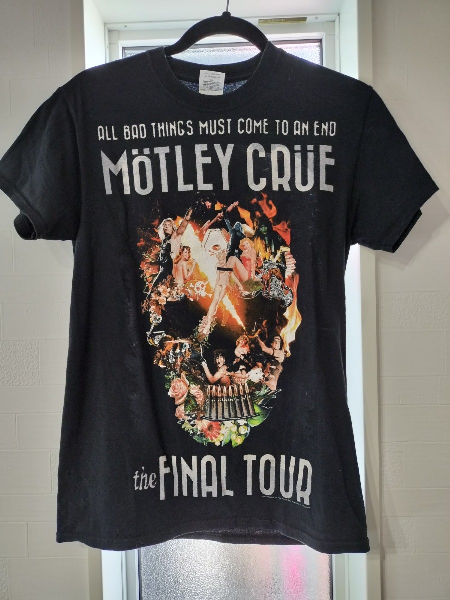 【Motley Crue】ロックTシャツ メンズ Motley Crue The Final Tour 2015 モトリークルー オフィシャル バンドSサイズTシャツ 