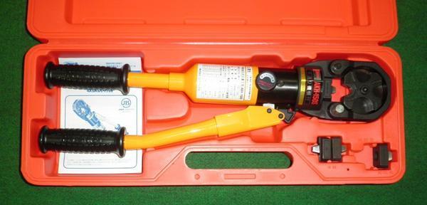 ①新品 ロブテックス AKH150S 手動油圧式圧着工具 裸端圧着端子 裸圧着