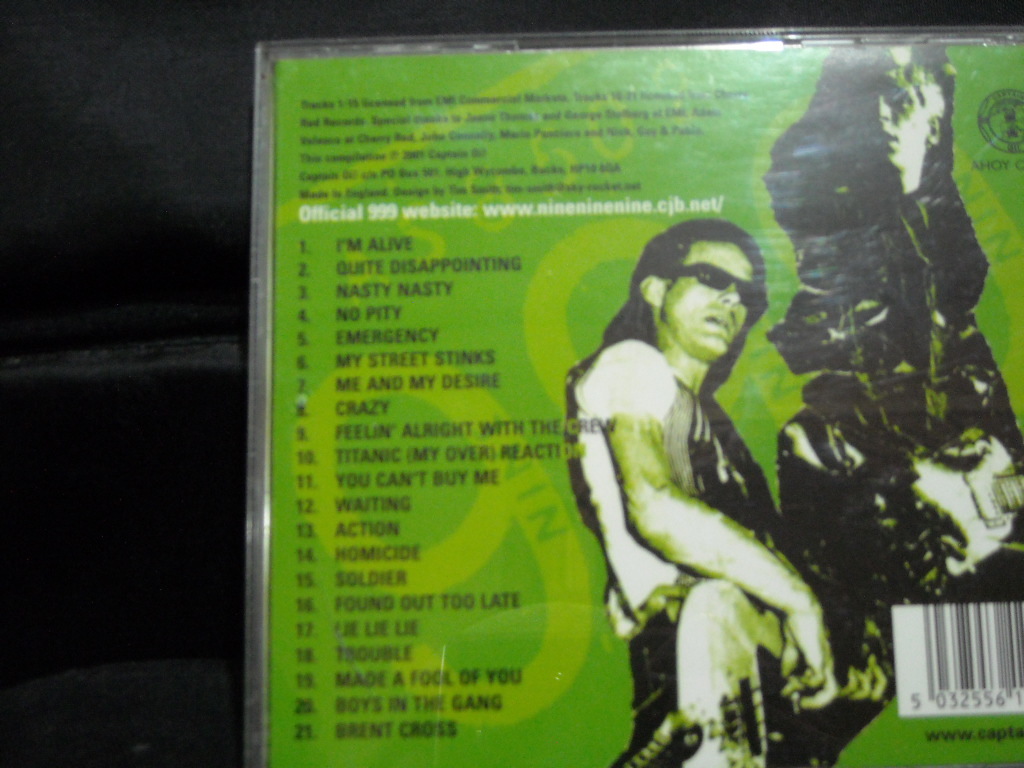 輸入盤CD/999/NINE NINE NINE/THE PUNK SINGLES1977-1980/70年代UK初期パンクPUNKセックスピストルズSEX PISTOLSクラッシュCLASHダムド_画像2