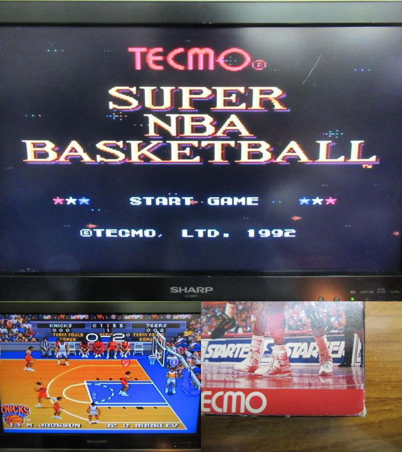 KMG2778★SFCソフト テクモスーパーNBAバスケットボール TECMO SUPER NBA BASKETBALL 箱説付き 起動確認済 クリーニング済 スーファミ_画像8