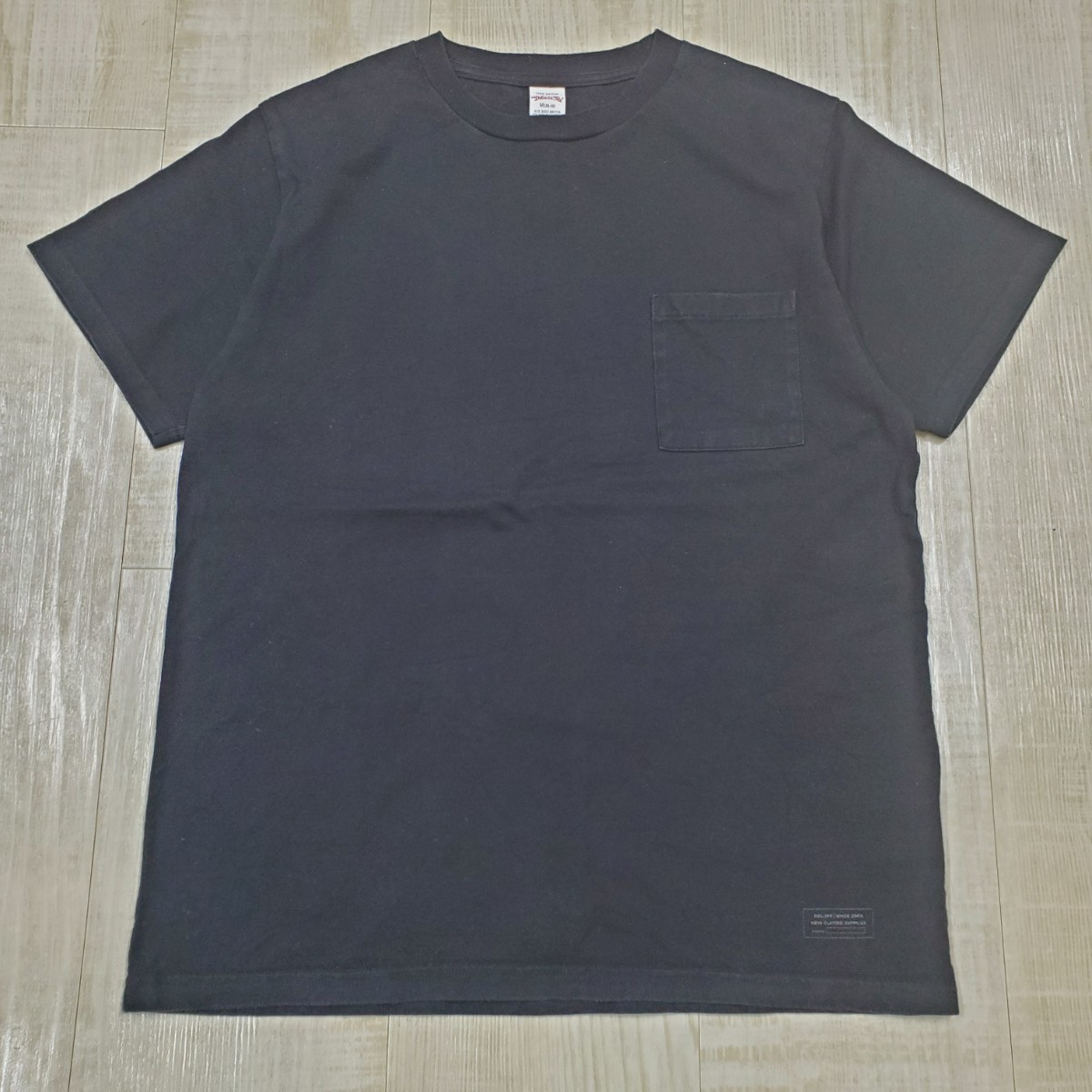 deluxe デラックス バック プリント 半袖 Tシャツ ポケット TEE ブラック サイズ M_画像2