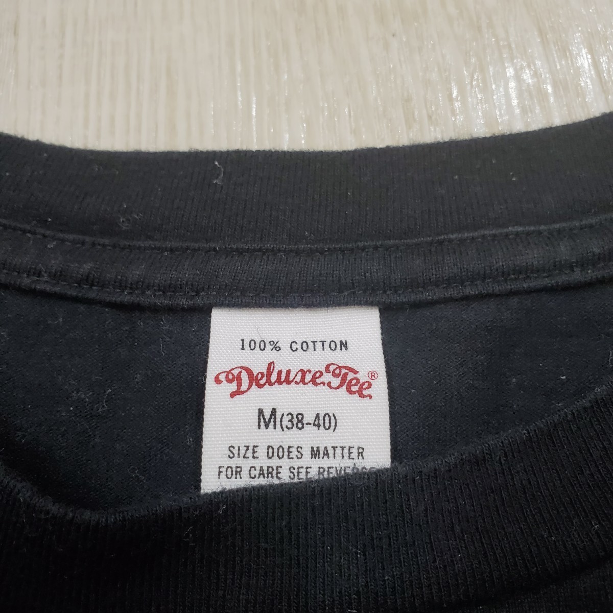 deluxe デラックス バック プリント 半袖 Tシャツ ポケット TEE ブラック サイズ M_画像9