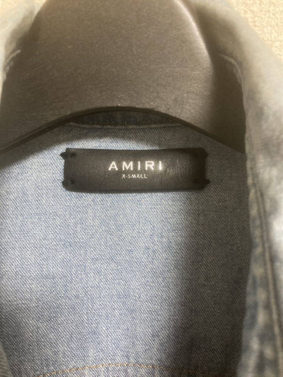 アミリamiriオーバーサイズ ウエスタンダメージデニムシャツ
