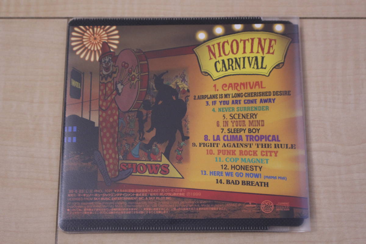 NICOTINE CARNIVAL CD 元ケース無し メディアパス収納_画像2