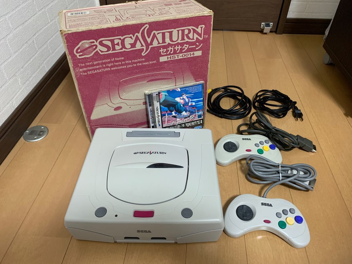良品 セガサターン本体 コントローラー2個付 動作確認済 内部電池交換済 SEGA