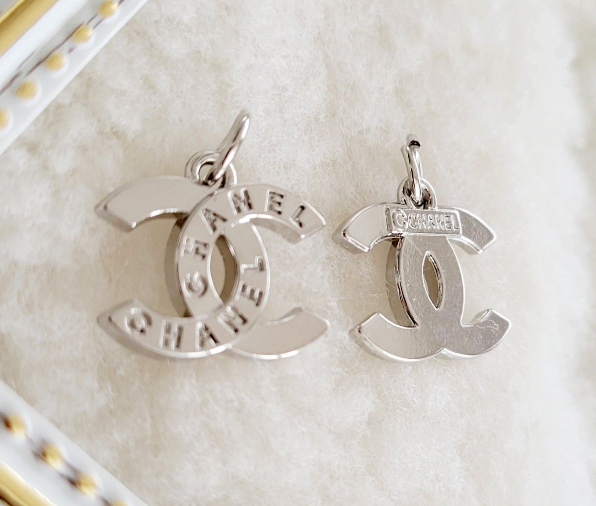 名入れ無料】 CHANEL シャネル ヴィンテージ ボタン チャーム 1個