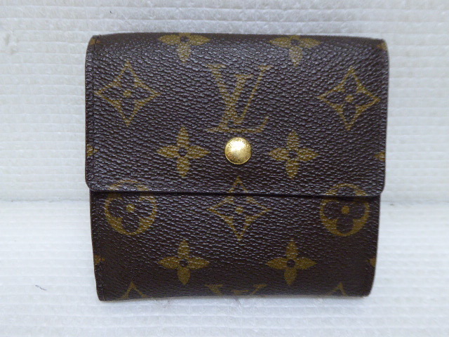 美品 LOUIS VUITTON ルイヴィトン モノグラム ポルトモネ ビエカルトクレディ Wホック 2つ折り財布 M61652 B5-a