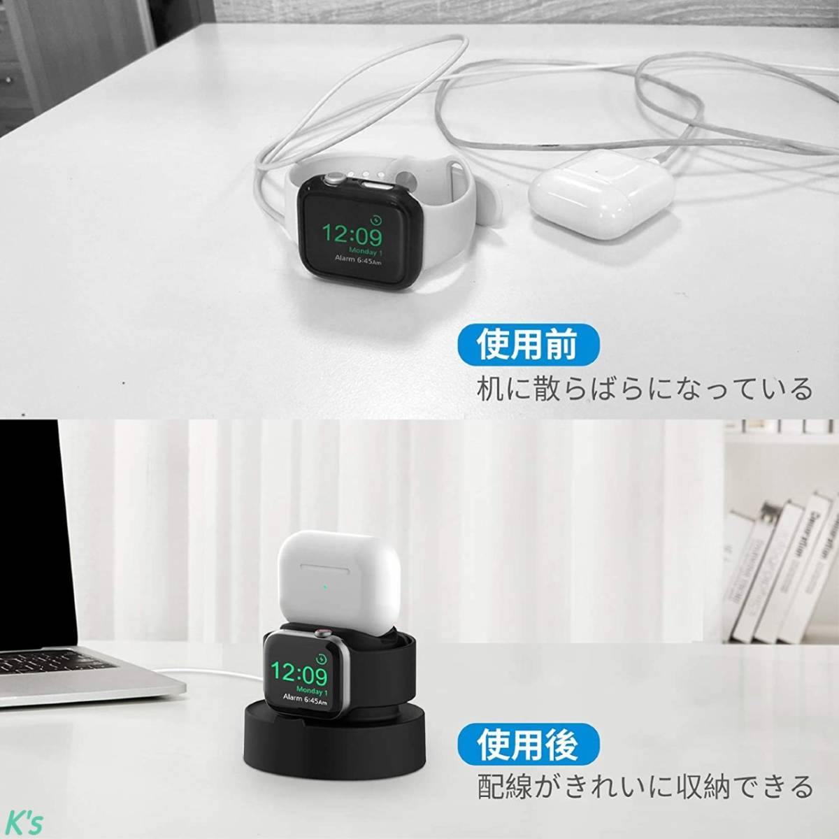  black 1 pcs 2 position Apple Watch AirPods all sorts correspondence multifunction Stand Up ru watch air poz pen sill wireless charger charge stand 