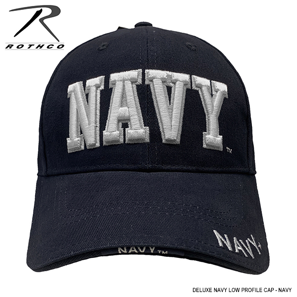 ROTHCO 新品 US NAVY ライセンス 立体 ロゴ ベースボール キャップ ( 紺 ) プロファイルキャップ 目深 深め CAP 帽子 フリーサイズ メンズ_画像2