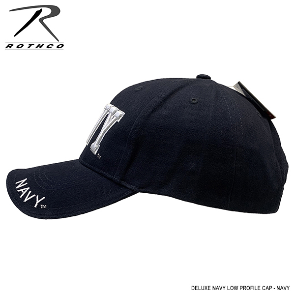 ROTHCO 新品 US NAVY ライセンス 立体 ロゴ ベースボール キャップ ( 紺 ) プロファイルキャップ 目深 深め CAP 帽子 フリーサイズ メンズ_画像3