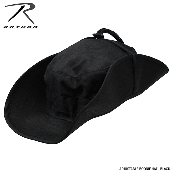 [ postage 260 jpy ] ROTHCO new goods wide‐brimmed draw code attaching b- knee hat ( black ) safari hat Jean gru hat plain camouflage hat hat 