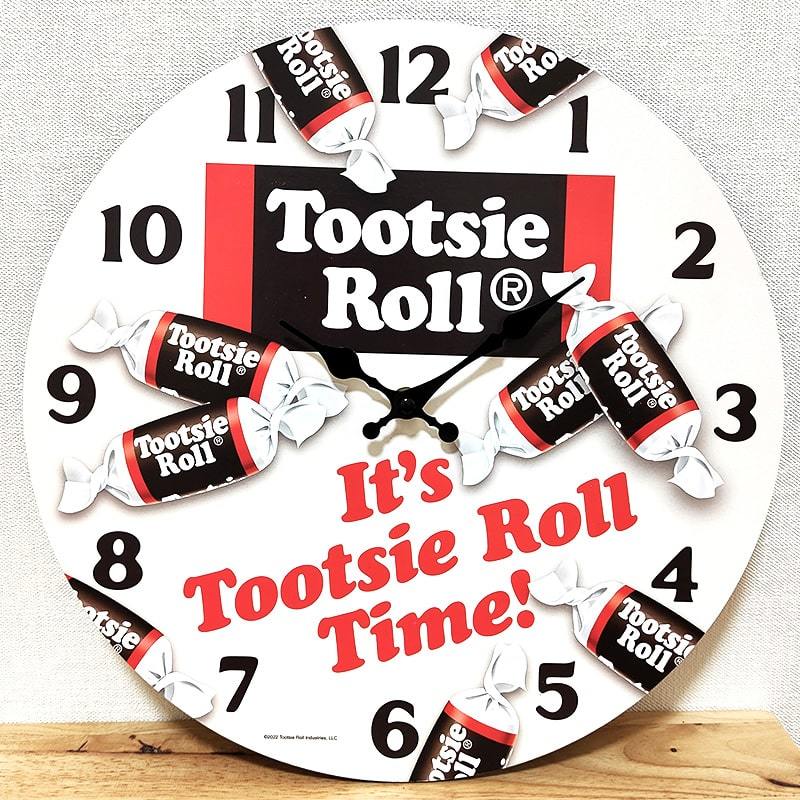 掛時計 Tootsie Roll ウッド クロック お菓子 壁掛け アメリカン 雑貨 アンティーク トッツィーロール かわいい インテリア_画像1