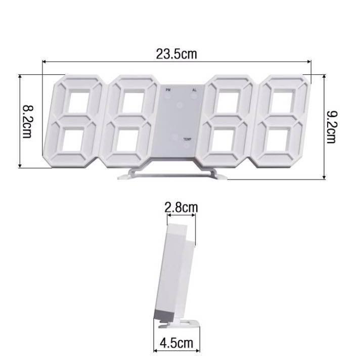 3D LED 立体 オレンジ　置き時計 掛け時計 デジタル インテリア_画像2