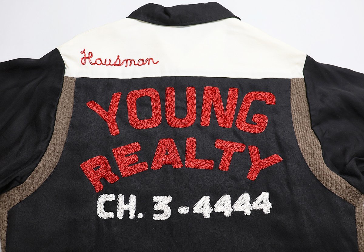 Warehouse (ウエアハウス) BOWLING SHIRT / ボーリングシャツ “YOUNG REALTY” ブラック size S / ボウリングシャツ_画像6