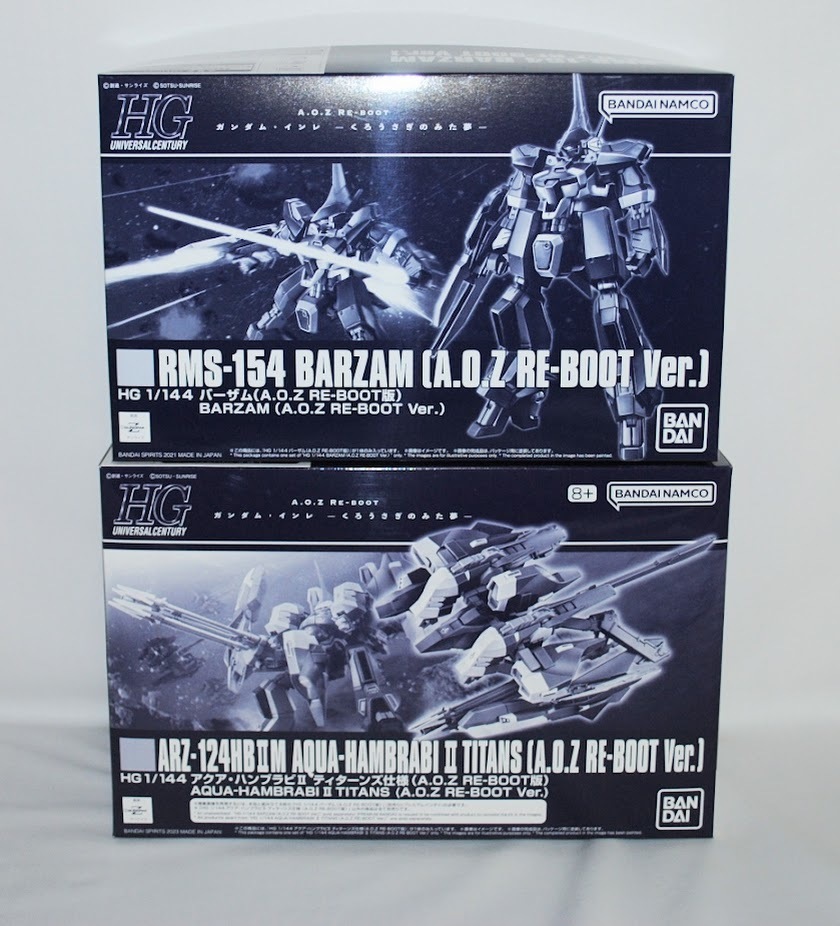 ☆HGUC バーザム(A.O.Z RE-BOOT版)&アクア・ハンブラビセット☆_画像1