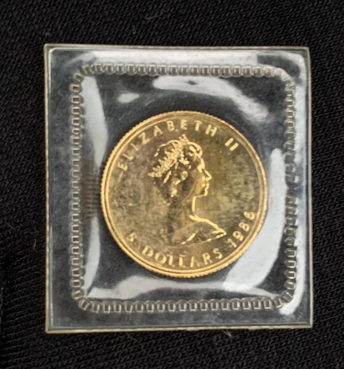 メイプルリーフ 金貨 1986年ミレニアム 1/10oz カナダ 純金 K24 コイン