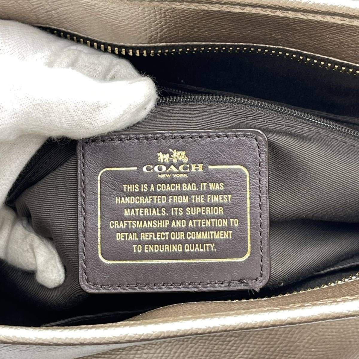 ★超美品！◆送料無料！◆定価８.7万-◆COACH コーチ◆激レア色シャンパン金ゴールド トートバッグ●メンズ,レディース◆カバン鞄.ビジネス