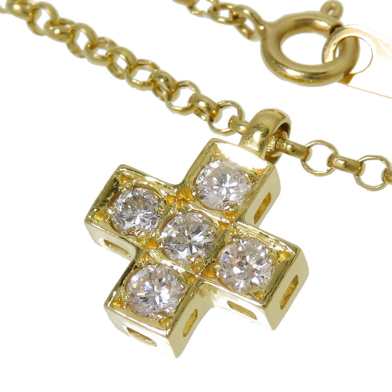魅力的な価格 ネックレス 計0.30ct ダイヤモンド ミニクロス K18