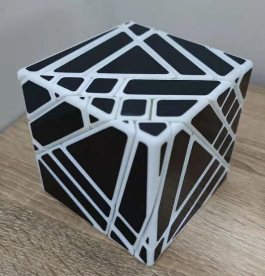  ghost Cube 4x4, black, white, silver, piece, education for puzzle, new, birthday present 