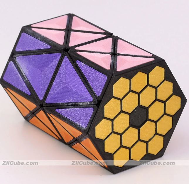  rectangle. 3D printing Cube, flakes attaching hexagon p rhythm bread, pink pearl collection /Color silk Limite/