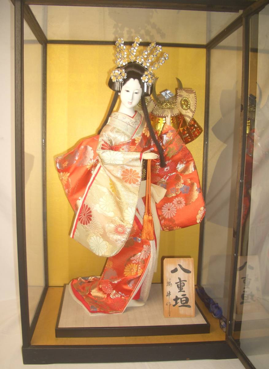  прекрасный товар * японская кукла . -слойный ... произведение стеклянный кейс ввод высота 46.*os5