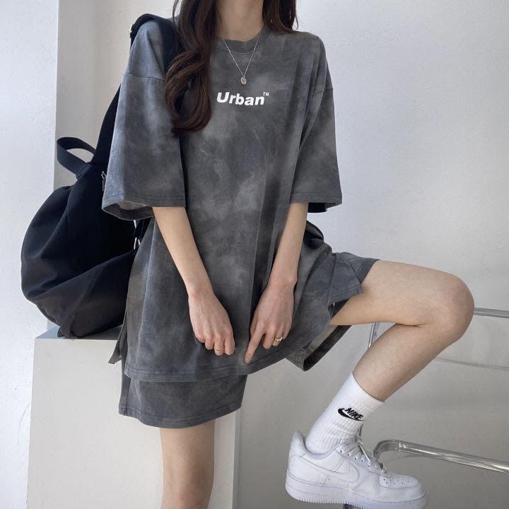 Tシャツ ハーフパンツ セットアップ 韓国 レディース メンズ 夏 タイダイ柄 オルチャン 上下セット M 部屋着 ルームウェア モード系 0_画像6