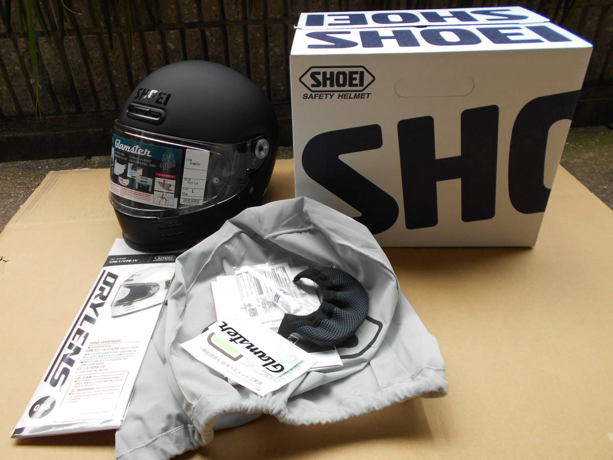 送料無料 SHOEI Glamster Lサイズ 新品 マットブラック 59~60cm