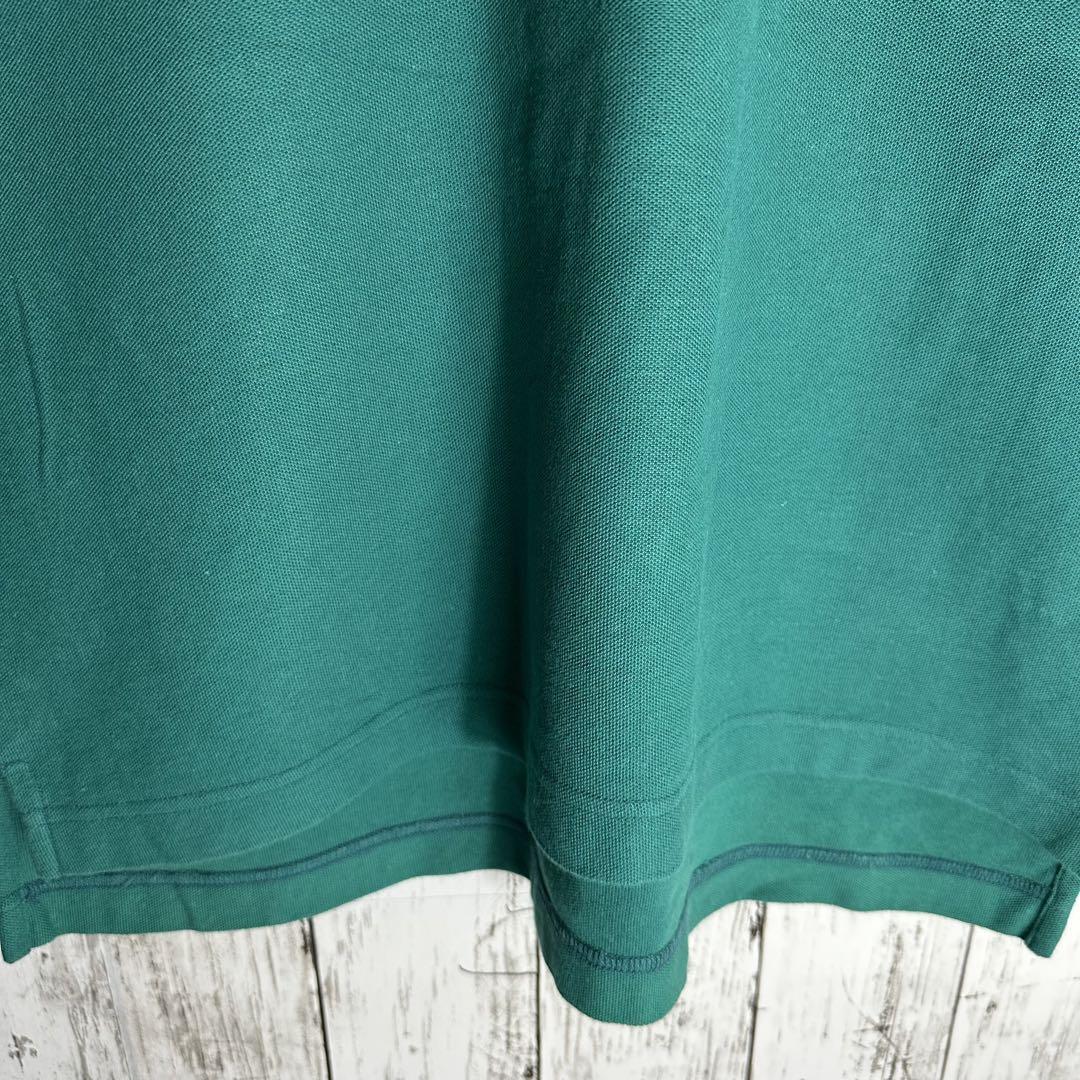 [ivu* sun rolan ] polo-shirt embroidery Logo green green collar line brand old clothes 