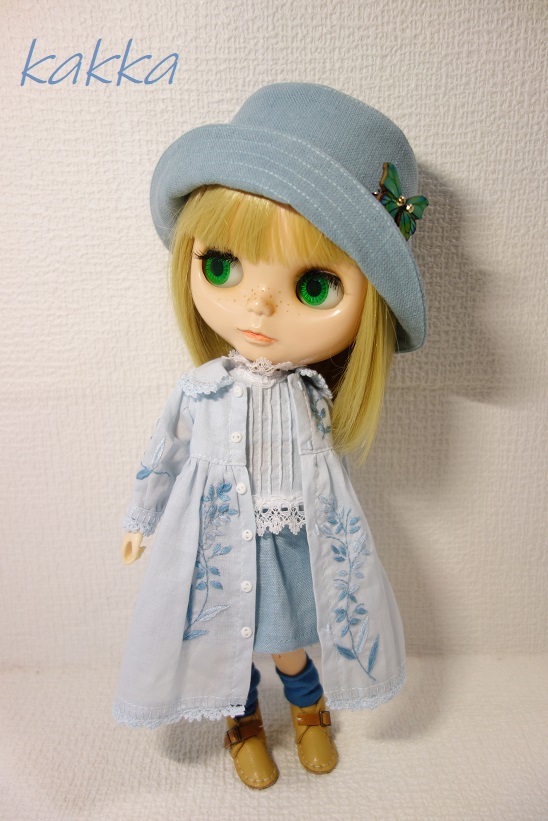 ★ブライスアウトフィット★Blythe outfit★★刺繍のお洋服セット★★ブルー★★_画像6